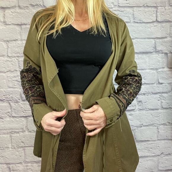 Y2K canvas embroidered jacket/cardigan - Picture 2 of 11